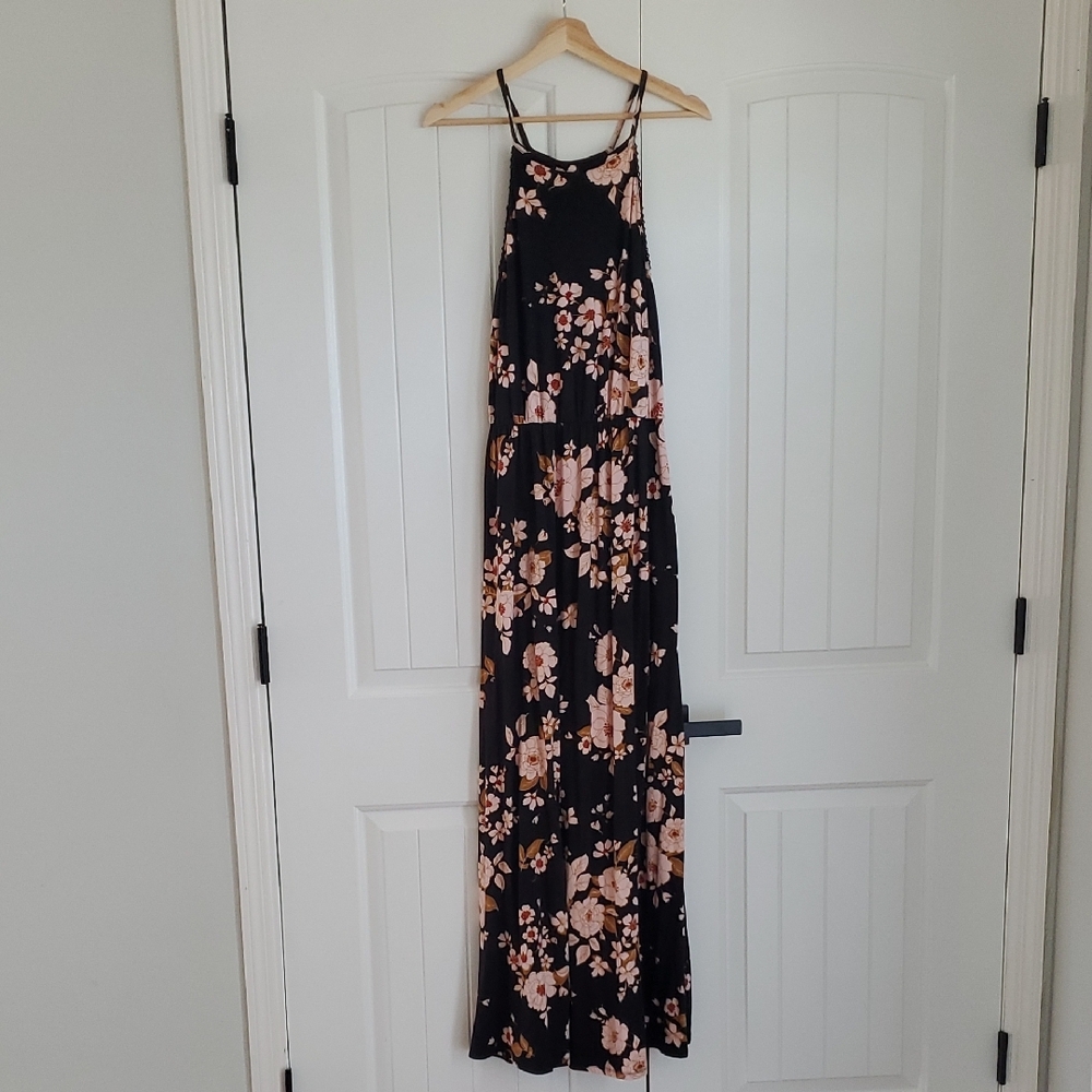 Floral Black Maxi Dress